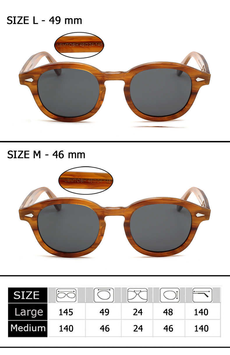 Sunglasses Frames JackJad Top Quality Acetate Frame Johnny Depp Lemtosh Style Polarized Sunglasses For Men Women Vintage Classic Round Sun Glasses T22