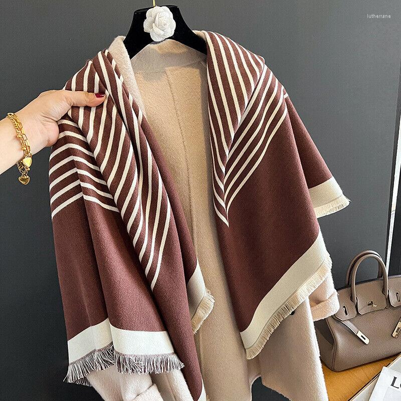 Scarves Imitate Cashmere Scarf Winter Warm Thick Shawl Striped Blanket Stole 130 128cm
Scarves Imitate Cashmere Scarf Winter Warm Thick Shawl Striped Blanket Stole 130 128cm