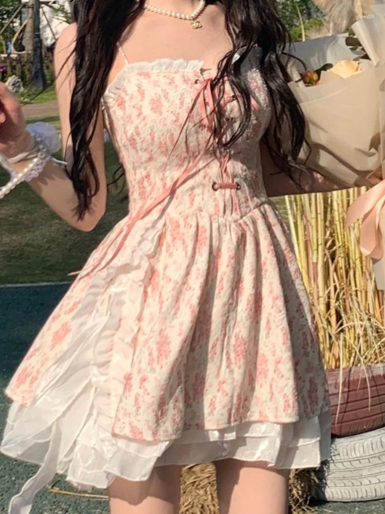 Casual Dresses Women Print Summer Beach Party Mini Dress Fairy Pink Korean Style Cute Strap 2022 Floral Kawaii Sweet
Casual Dresses Women Print Summer Beach Party Mini Dress Fairy Pink Korean Style Cute Strap 2022 Floral Kawaii Sweet