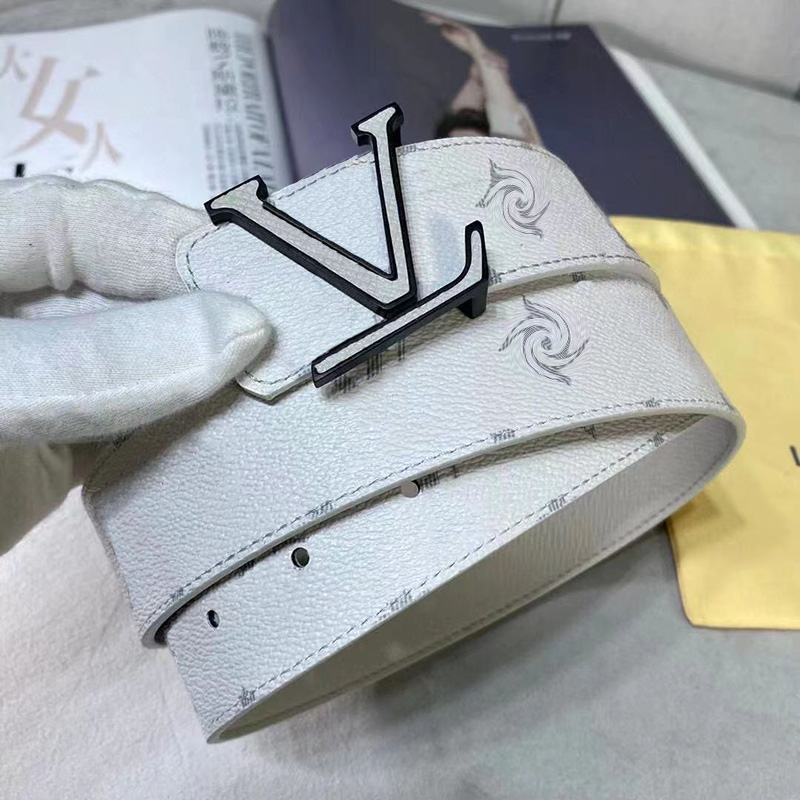 Designer Waistbands Luxury Genuine Leather Flowers Belts Fashion Steel Smooth Buckle Belt Cowskin Mens Waistband Width 4cm With Free Box Top