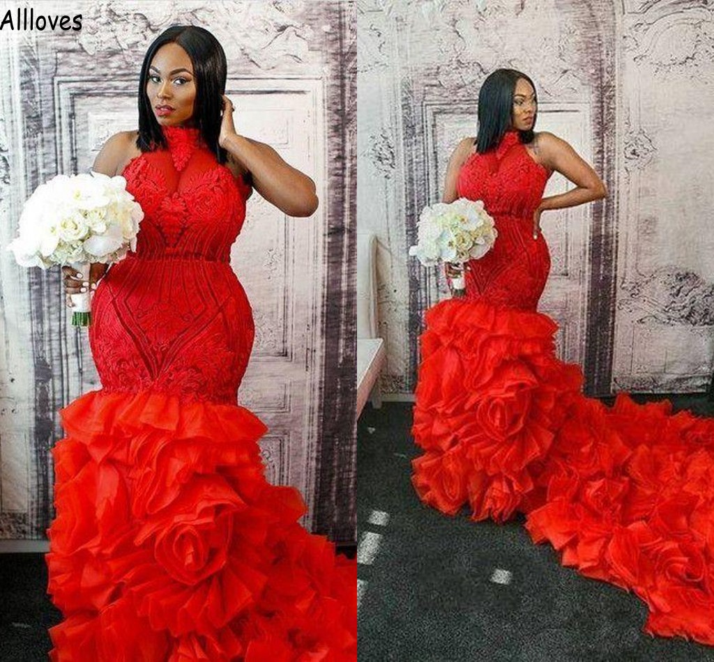Red Gorgeous Ruffles Mermaid Prom Dresses Arabic Aso Ebi High Collar Lace Sleeveless Formal Evening Party Gowns Chapel Train Plus Size Second Reception Dress CL1452, Brown
Red Gorgeous Ruffles Mermaid Prom Dresses Arabic Aso Ebi High Collar Lace Sleeveless Formal Evening Party Gowns Chapel Train Plus Size Second Reception Dress CL1452, Brown