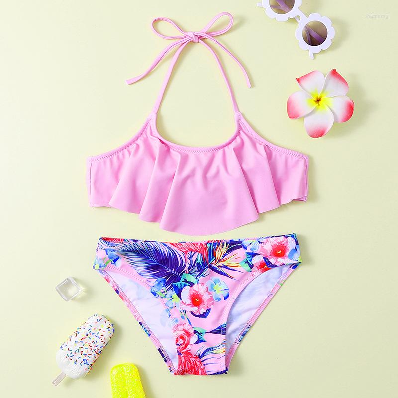 Swimwears 5-12 Years Girl's Swimsuit Two Piece Flamingo Ruffled Split Style Cute Girl Baby Children Bikini S 3colors Swimwear
Swimwears 5-12 Years Girl's Swimsuit Two Piece Flamingo Ruffled Split Style Cute Girl Baby Children Bikini S 3colors Swimwear