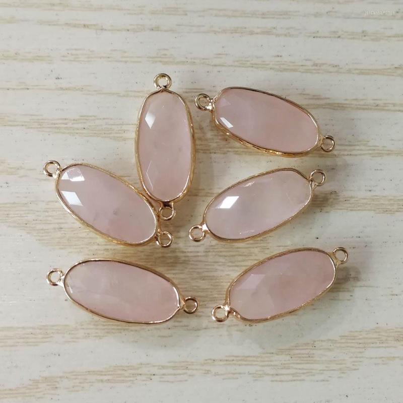 Pendant Necklaces Natural Rose Quartzs Stone Gold Colour Connector Bracelet Necklace Accessories For Jewelry Making 6pcs/lot Wholesale
Pendant Necklaces Natural Rose Quartzs Stone Gold Colour Connector Bracelet Necklace Accessories For Jewelry Making 6pcs/lot Wholesale
