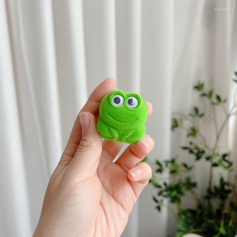 Jewelry Pouches Fashion Cute Frog Ring Box Couple Engagement Wedding Birthday Gift Packaging Wholesale