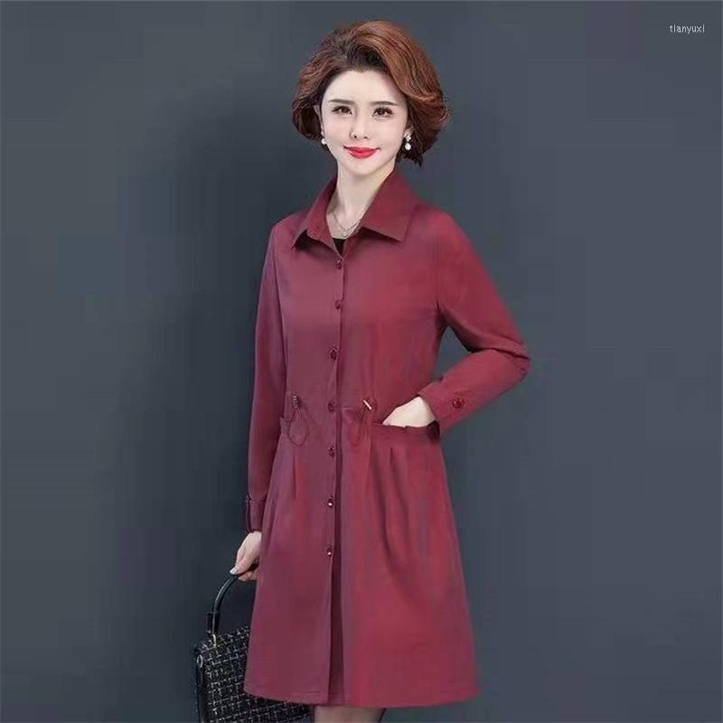 Women's Trench Coats Mother Coat Women Mid-Length Clothes Spring Autumn Fashion Long Sleeves Windbreaker Tops Female Loose Overcoat G2219, Blue
Women's Trench Coats Mother Coat Women Mid-Length Clothes Spring Autumn Fashion Long Sleeves Windbreaker Tops Female Loose Overcoat G2219, Blue