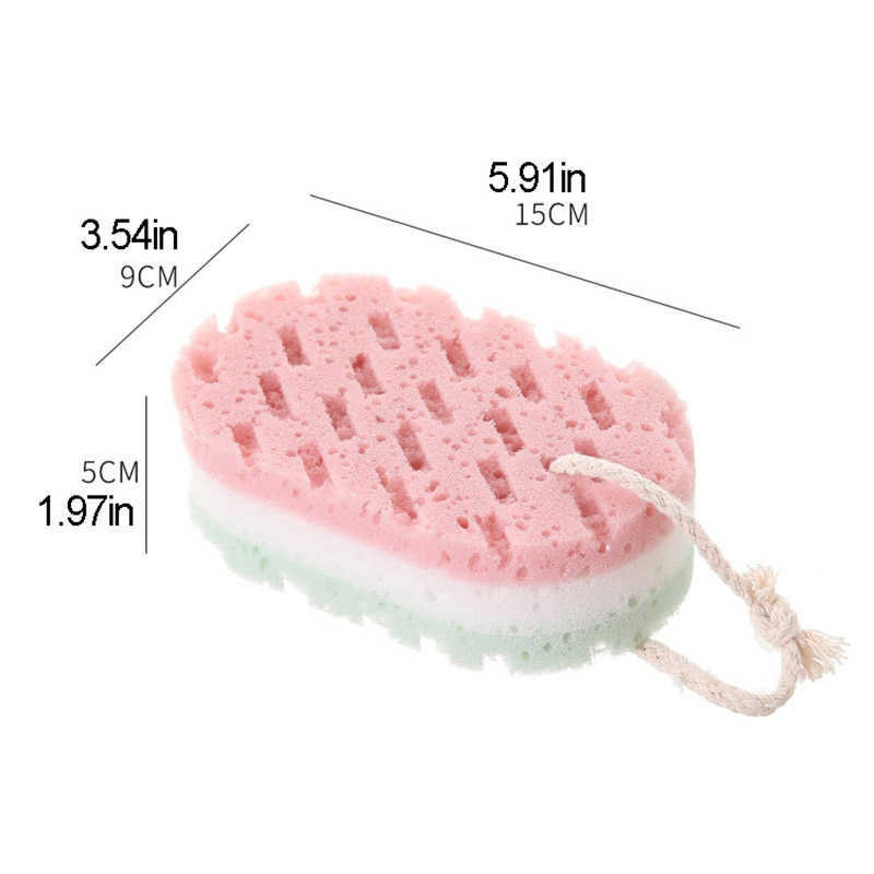 Bath Sponge Pouf Tools Accessories Three-Layer Bath Wipe Adult Shower Foaming Sponges Delicate And Soft With Rich Foam Esponja De Bano Badeschwamm