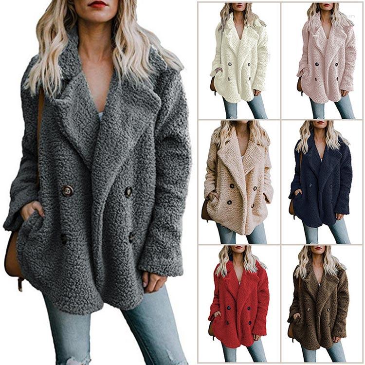 Women' Trench Coats Women' Jacket 2022 Autumn And Winter Fashion Plush Buttons Lapel Pocket Double Breasted Sweater Loose Fur Coat, Coffee
Women' Trench Coats Women' Jacket 2022 Autumn And Winter Fashion Plush Buttons Lapel Pocket Double Breasted Sweater Loose Fur Coat, Coffee