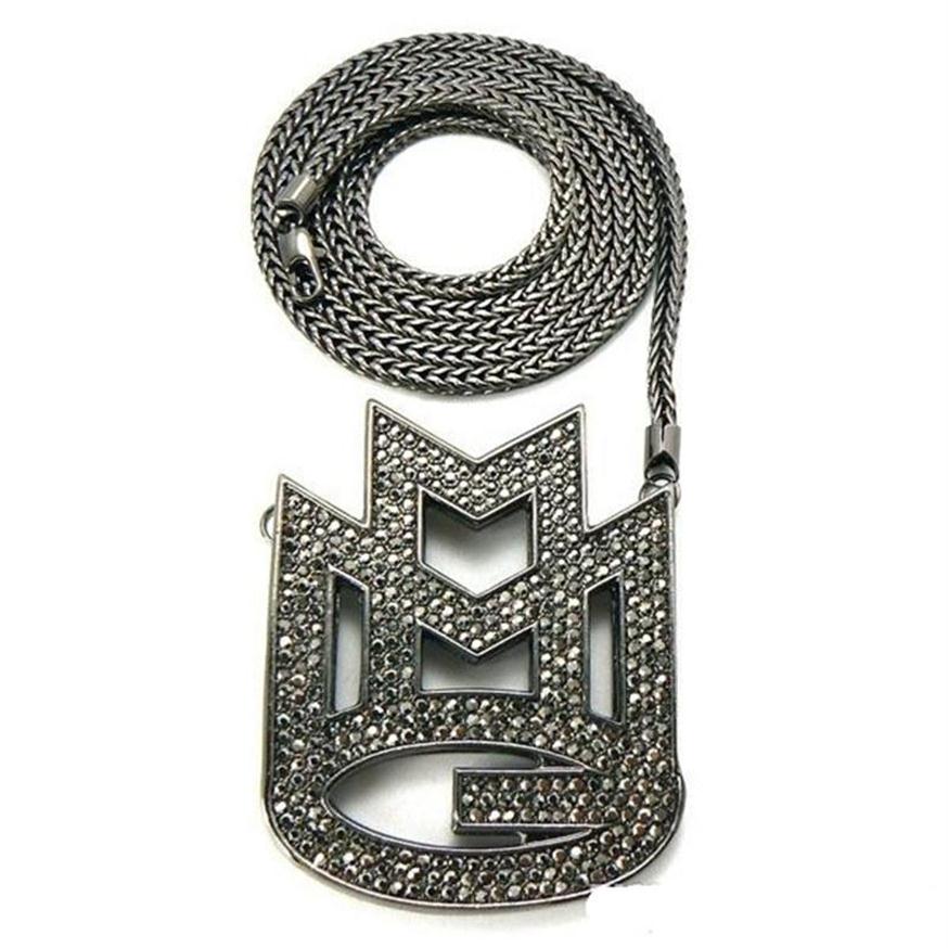 CARA new ICED out MAYBACH MUSIC GROUP MMG Pendant 36 Franco chain maxi necklace hip hop necklace EMEN039S chokers neckla257K3