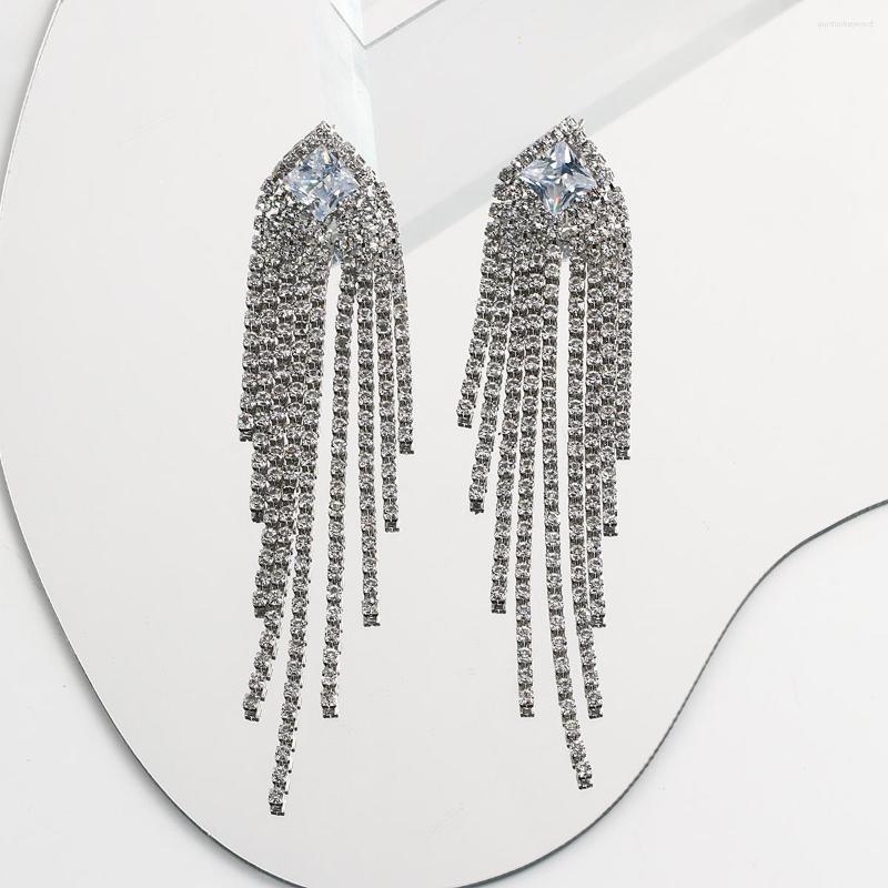 Dangle Earrings AENSOA Shiny Full Rhinestone Long Tassel Drop For Women Oversize Crystal Big Large Fashion Jewelry 2022
Dangle Earrings AENSOA Shiny Full Rhinestone Long Tassel Drop For Women Oversize Crystal Big Large Fashion Jewelry 2022
