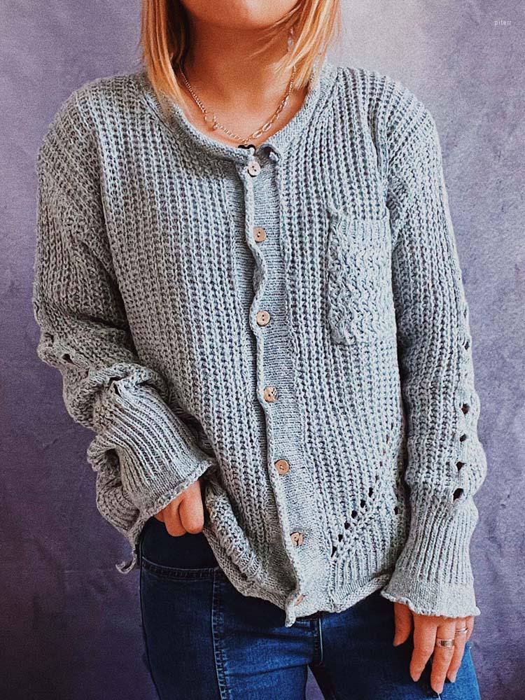 Women's Knits 2022 Autumn Winter Women Cardigans Hollow Out Curl Knitted Sweater Jacket Fashion Knit Coat With Pockets Lady Loose Jersey, Black
Women's Knits 2022 Autumn Winter Women Cardigans Hollow Out Curl Knitted Sweater Jacket Fashion Knit Coat With Pockets Lady Loose Jersey, Black