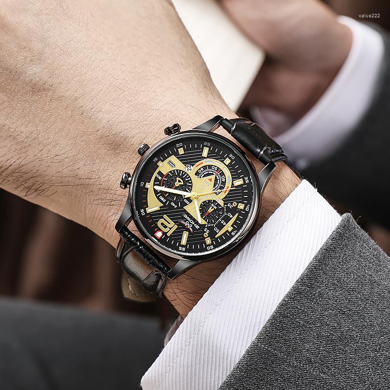 Wristwatches 2022 Casual Calendar Leather Strap Watch For Men Sports Young Boys Fashion Wristwatch Relogio Masculino Saat Luxury Watches, Gold black
Wristwatches 2022 Casual Calendar Leather Strap Watch For Men Sports Young Boys Fashion Wristwatch Relogio Masculino Saat Luxury Watches, Gold black