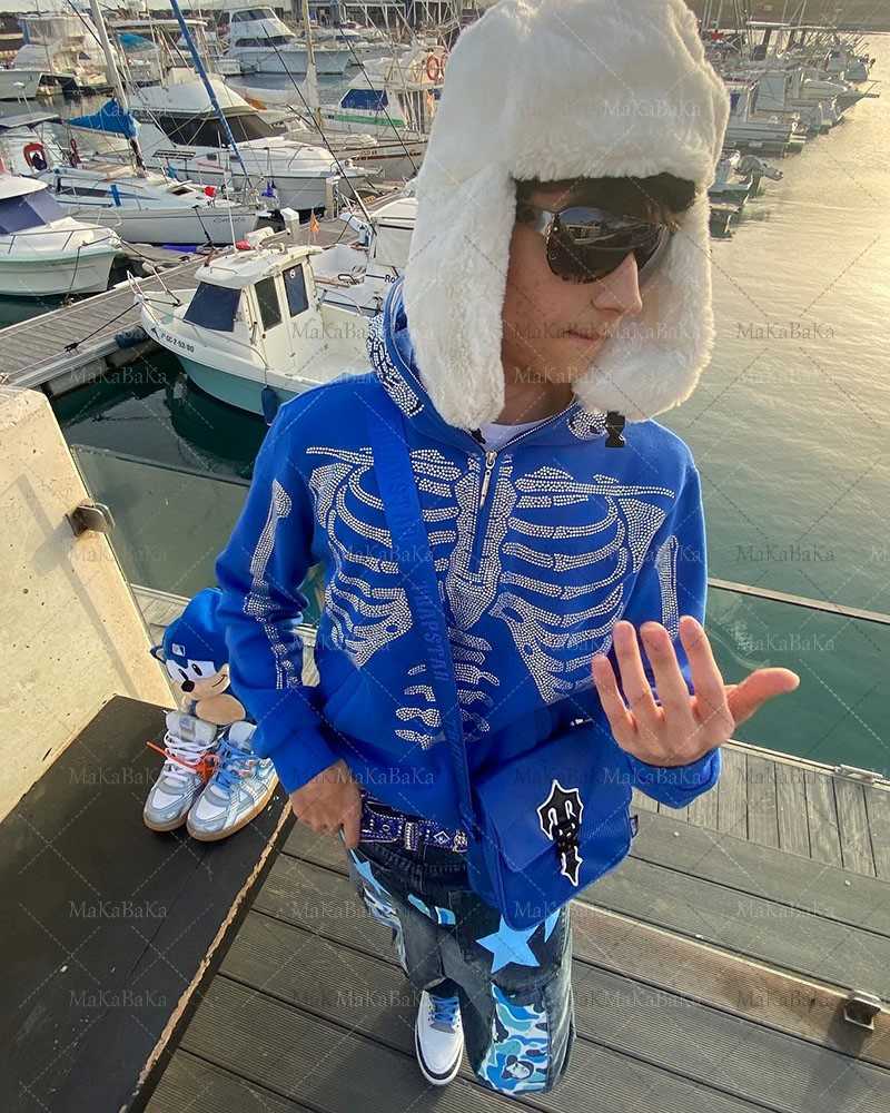 Men' Hoodies Sweatshirts Men Fashion Hoodie Skull Rhinestone ZipUp Hoodie grunge Oversized Sweatshirt Punk Harajuku Long Sleeve Outerwear Y2k clothes men T221117, Dark blue
Men' Hoodies Sweatshirts Men Fashion Hoodie Skull Rhinestone ZipUp Hoodie grunge Oversized Sweatshirt Punk Harajuku Long Sleeve Outerwear Y2k clothes men T221117, Dark blue