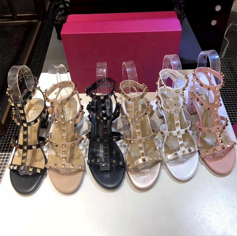 Designer Chunky Heels Women's Sandals Studs Slippers High Heels Rivets Summer Slides Women Leather Ladies Sexy T-Strap Sandal With Box, 24
Designer Chunky Heels Women's Sandals Studs Slippers High Heels Rivets Summer Slides Women Leather Ladies Sexy T-Strap Sandal With Box, 24