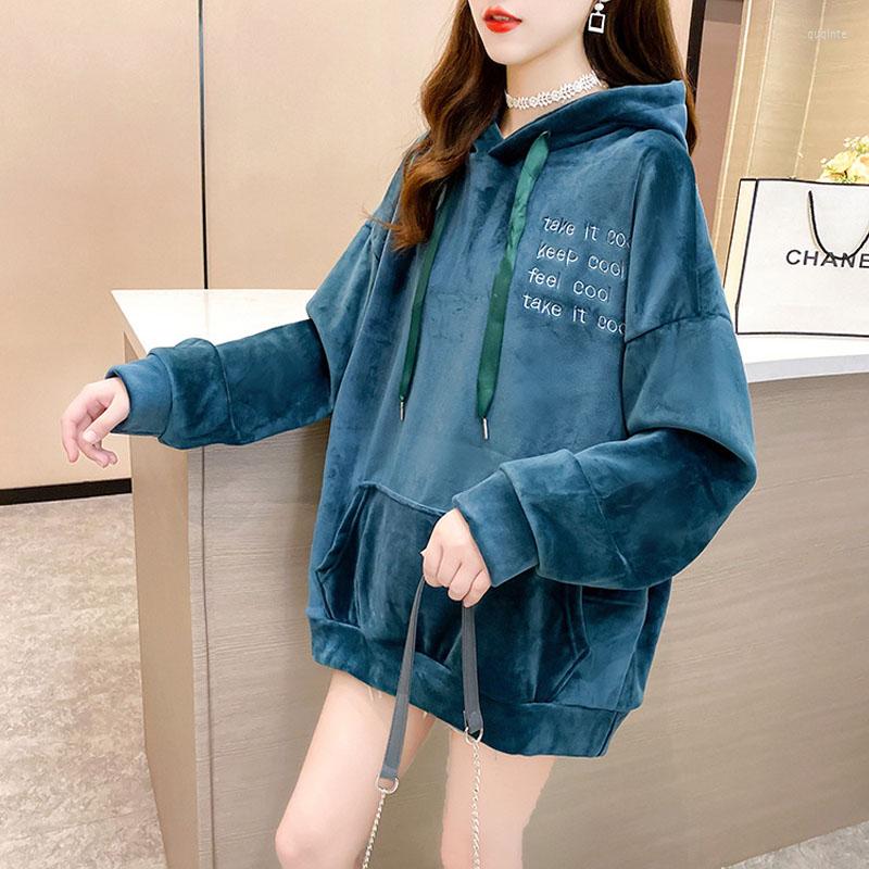 Women's Hoodies Autumn Winter 2022 VelveteenHeavy Hoodie Female Korean Version Loose Fat MM Coat Embroidery Ladies Jacket Factory Price
Women's Hoodies Autumn Winter 2022 VelveteenHeavy Hoodie Female Korean Version Loose Fat MM Coat Embroidery Ladies Jacket Factory Price