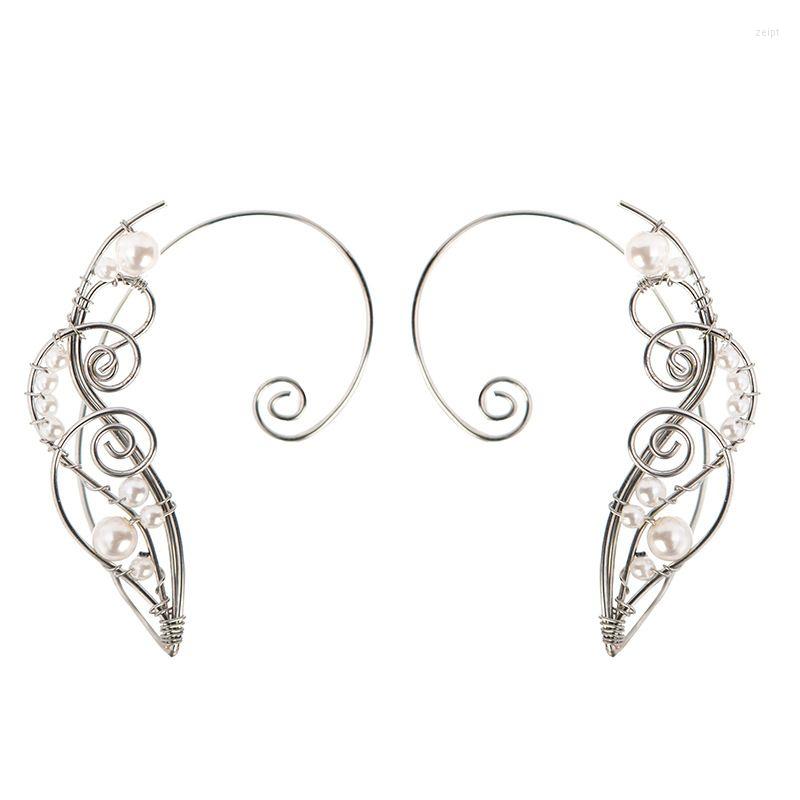 Backs Earrings Winding Elf Ear Cuffs With Pearls Clip-on Wing Sleeve Wrap Without Piercing For Bride Earcuff Jewelry
Backs Earrings Winding Elf Ear Cuffs With Pearls Clip-on Wing Sleeve Wrap Without Piercing For Bride Earcuff Jewelry