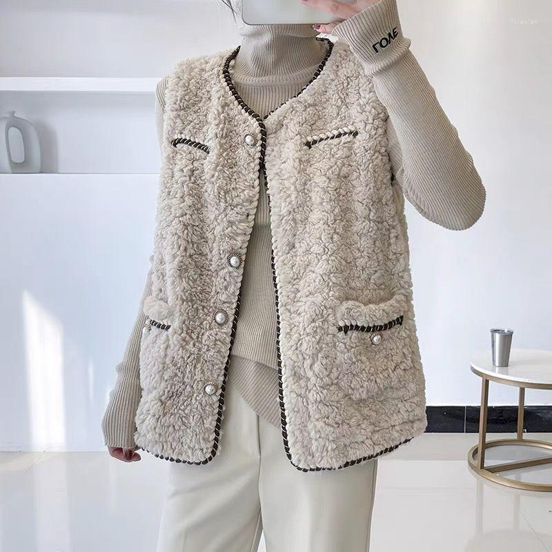 Women's Vests Fashion Lamb Wool Vest Coats Women Autumn Winter Trendy Waistcoat Korean Style Loose Outer Wear Fur Jacket Womens Clothes, Gray
Women's Vests Fashion Lamb Wool Vest Coats Women Autumn Winter Trendy Waistcoat Korean Style Loose Outer Wear Fur Jacket Womens Clothes, Gray