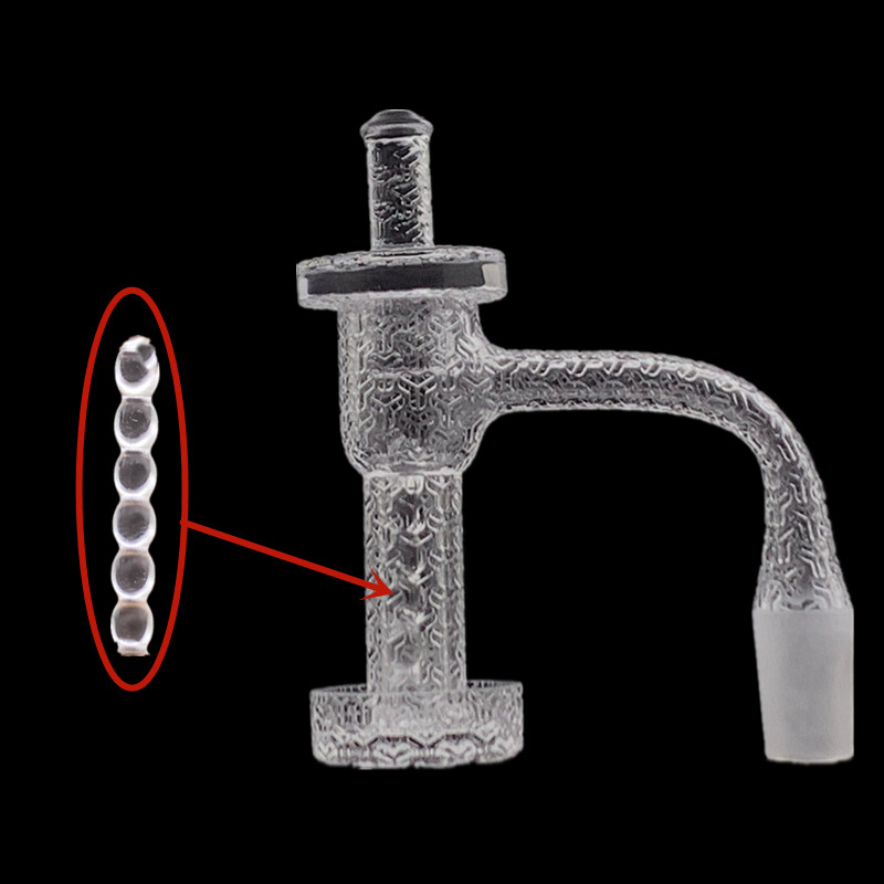 Full Weld Auto Spinner Smoking Engraved Terp Slurper Blender Quartz Banger with Cap & Pillar Bottom YAREONE Sandblasted 10mm 14mm 18mm Male Female