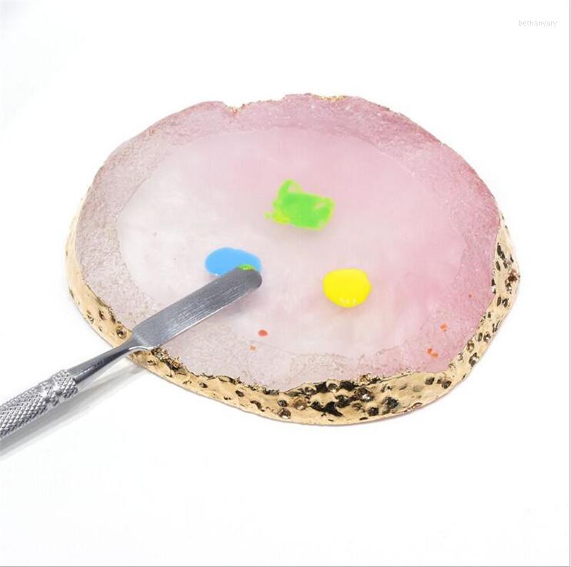 Nail Art Equipment 7 Colors Manicure Accessory DIY Tools Resin Painting Gel Palette Golden Edge Polish Agate Mix Stir Crystal Gem Plate
Nail Art Equipment 7 Colors Manicure Accessory DIY Tools Resin Painting Gel Palette Golden Edge Polish Agate Mix Stir Crystal Gem Plate