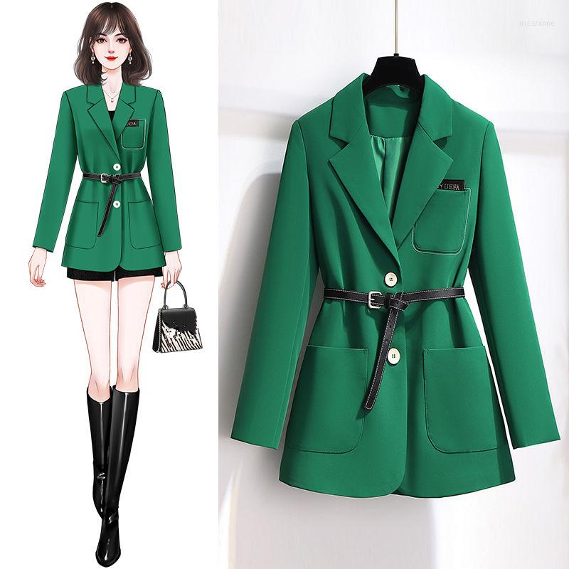 Women' Suits Women' Spring Autumn Green Blazers 2022 Korean Office Lady Casual Suit Jacket With Waistbelt Fashion Letter Packet Coats, Black
Women' Suits Women' Spring Autumn Green Blazers 2022 Korean Office Lady Casual Suit Jacket With Waistbelt Fashion Letter Packet Coats, Black