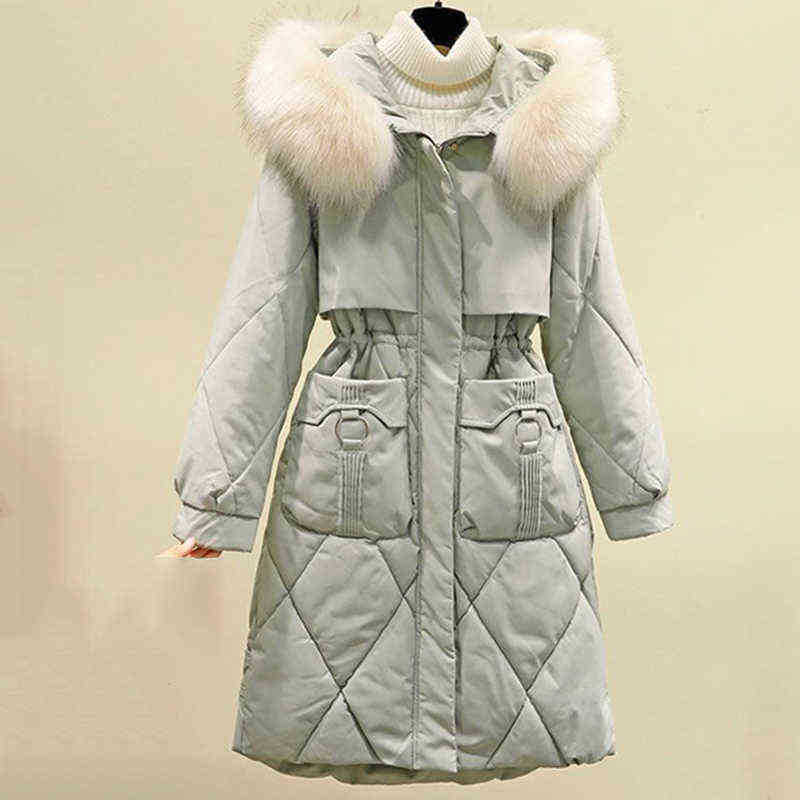 2022 Winter Down Quilted Jacket Women Large Fur Collar Long OverTheKnee Parka Cotton Quilted MidLength Jacket J220727, Light green
2022 Winter Down Quilted Jacket Women Large Fur Collar Long OverTheKnee Parka Cotton Quilted MidLength Jacket J220727, Light green