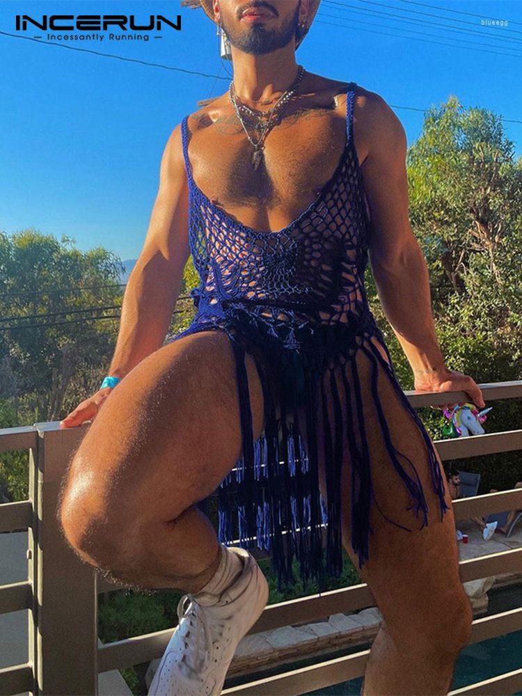Men' Tank Tops INCERUN 2022 Men Lace Mesh See Through Tassel Patchwork Fitness O-neck Sleeveless Vests Sexy Streetwear -5XL, Royal
Men' Tank Tops INCERUN 2022 Men Lace Mesh See Through Tassel Patchwork Fitness O-neck Sleeveless Vests Sexy Streetwear -5XL, Royal