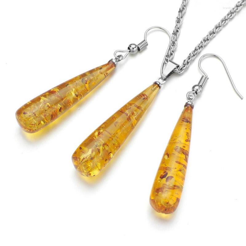 Necklace Earrings Set Exquisite Women's Chic Teardrop Baltic Pendant Magnificent And Earring Unique Wedding Stylish Jewelry DL40601, Picture shown
Necklace Earrings Set Exquisite Women's Chic Teardrop Baltic Pendant Magnificent And Earring Unique Wedding Stylish Jewelry DL40601, Picture shown