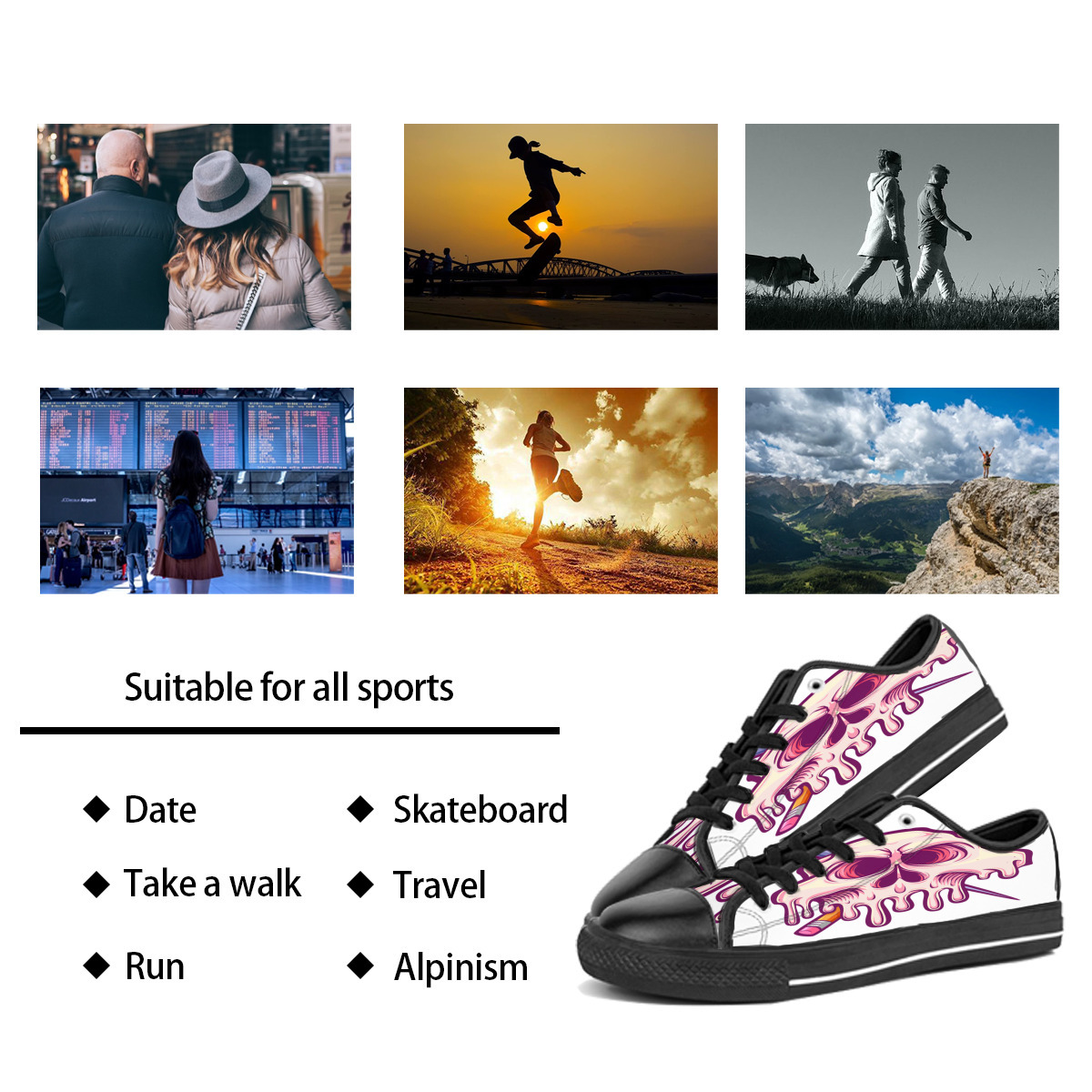 Custom shoes Classic Canvas Low cut Skateboard casual triple black Accept customization UV printing low mens womens sports sneakers Breathable color 129, Notice
Custom shoes Classic Canvas Low cut Skateboard casual triple black Accept customization UV printing low mens womens sports sneakers Breathable color 129, Notice