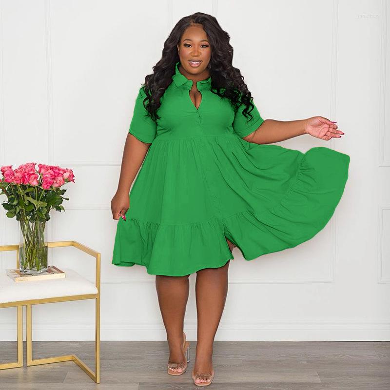 Plus Size Dresses Casual Loose Knee Length Dress For Women Summer Short Sleeve Single Breasted Streetwear Blouse Vestidos Female Outfits, Black
Plus Size Dresses Casual Loose Knee Length Dress For Women Summer Short Sleeve Single Breasted Streetwear Blouse Vestidos Female Outfits, Black