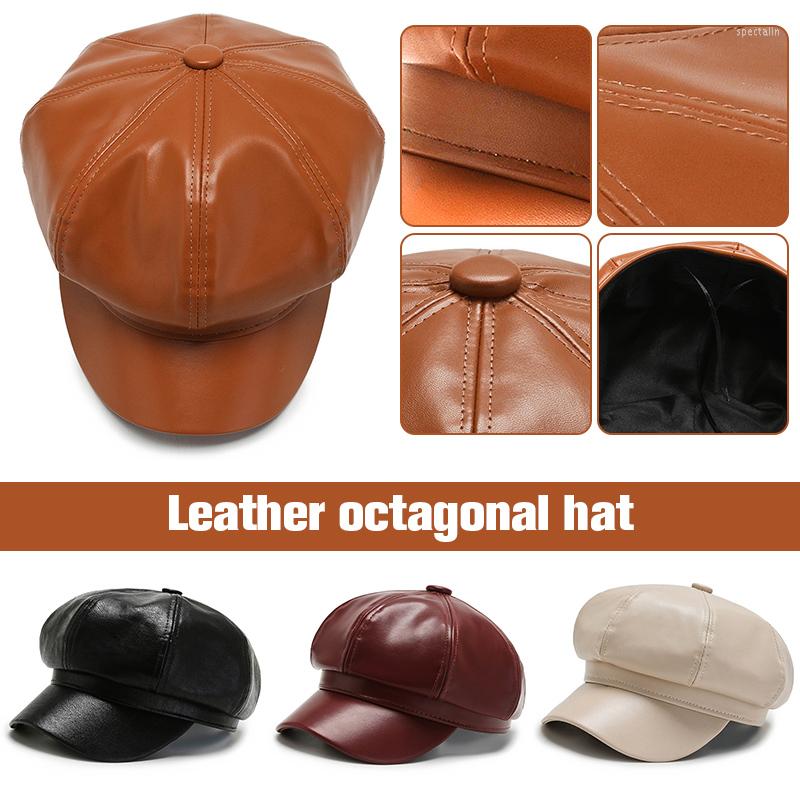Berets Leather Sboy Cap Quality Fashion Artist Pu Female Korean Octagonal Spring Winter Casual Beret Flat Hat, Black
Berets Leather Sboy Cap Quality Fashion Artist Pu Female Korean Octagonal Spring Winter Casual Beret Flat Hat, Black