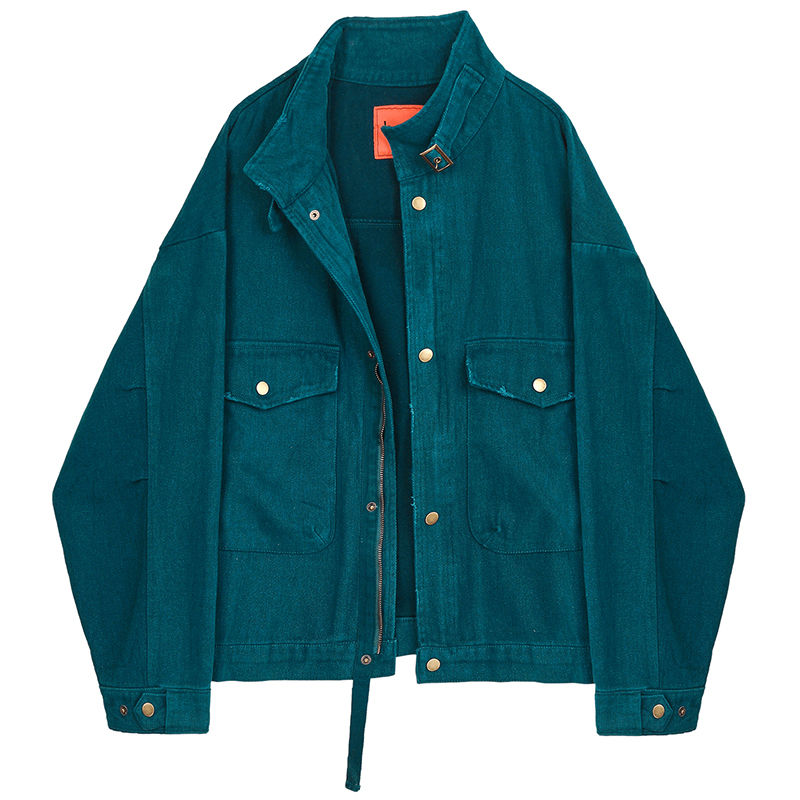 Men's Cow Jacket Baby Coat Women's Top Retro Style Workwear Spring Autumn Peacock Blue Coat
Men's Cow Jacket Baby Coat Women's Top Retro Style Workwear Spring Autumn Peacock Blue Coat