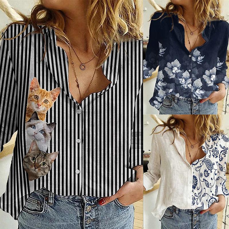 Women' Blouses Woman Fashion Shirt Temperament Casual Print Top Printed Button Up Lapel Cardigan Women' Loose Long Sleeve, Totems
Women' Blouses Woman Fashion Shirt Temperament Casual Print Top Printed Button Up Lapel Cardigan Women' Loose Long Sleeve, Totems