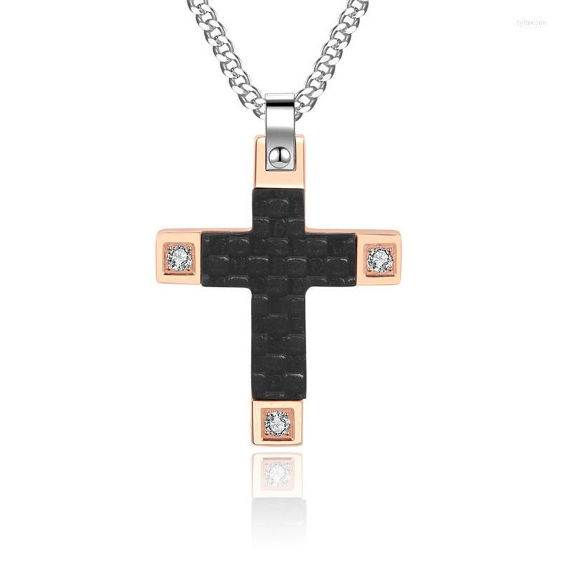 Pendant Necklaces 2022 Trendy Cross Necklace Men Classic Carbon Fiber Stainless Steel Cuban Chain For Jewelry Gift
Pendant Necklaces 2022 Trendy Cross Necklace Men Classic Carbon Fiber Stainless Steel Cuban Chain For Jewelry Gift