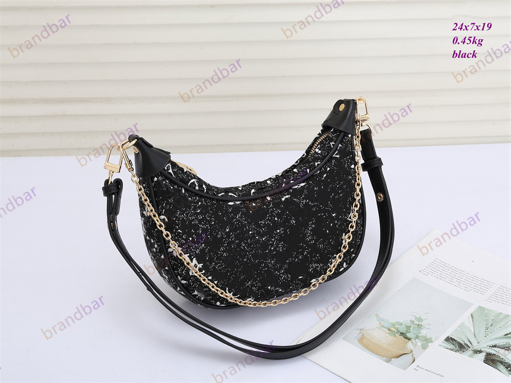 M81098 LOOP half-moon baguette OVER THE MOON Welfare Handbags totes designer bags Bag M59959 Chain Shouldbag Crossbody tote Luxurys louiseitys viutonity lvity, Brown/black
M81098 LOOP half-moon baguette OVER THE MOON Welfare Handbags totes designer bags Bag M59959 Chain Shouldbag Crossbody tote Luxurys louiseitys viutonity lvity, Brown/black