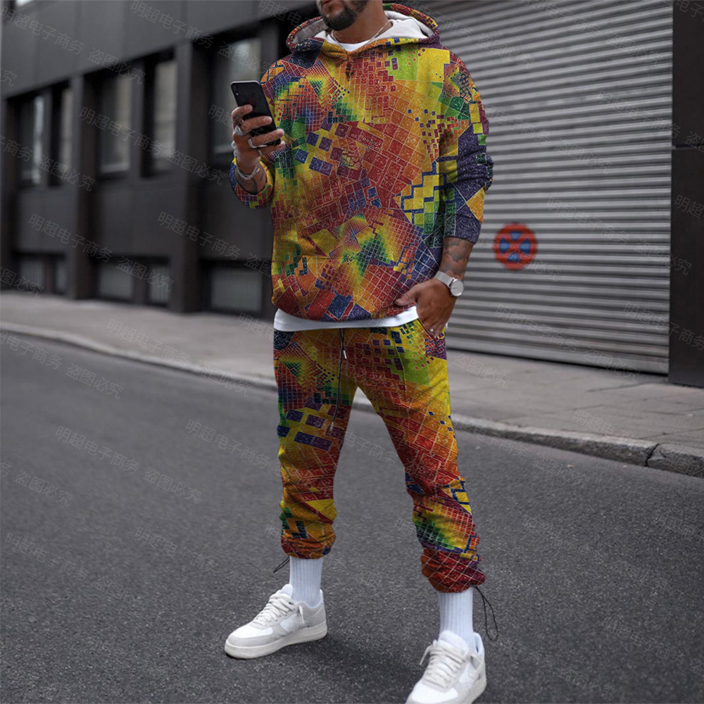 Men' Tracksuits Men' Hooded Sweater Sports Pants Fashion Personality 3D Printing Retro Pattern Series Original Casual Fitness Jogging Suit 221114, Th1053
Men' Tracksuits Men' Hooded Sweater Sports Pants Fashion Personality 3D Printing Retro Pattern Series Original Casual Fitness Jogging Suit 221114, Th1053