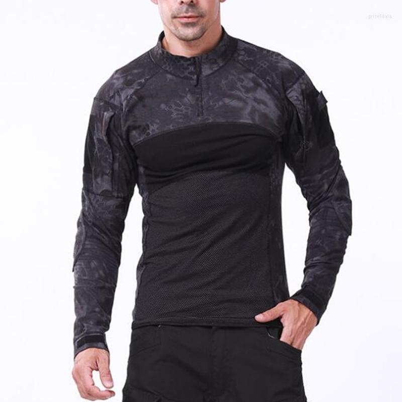 Men' T Shirts Tactical Army SWAT Soldiers Military Combat Long Sleeve T-Shirt Outwear Breathable Camouflage Tee Tops 5XL Frog Uniform, Black python
Men' T Shirts Tactical Army SWAT Soldiers Military Combat Long Sleeve T-Shirt Outwear Breathable Camouflage Tee Tops 5XL Frog Uniform, Black python