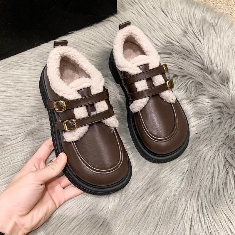 Dress Shoes Plush Leather Women's Winter 2022 Retro British Style Versatile Thick Soled Brown Single Zapatos De Mujer, Beige
Dress Shoes Plush Leather Women's Winter 2022 Retro British Style Versatile Thick Soled Brown Single Zapatos De Mujer, Beige