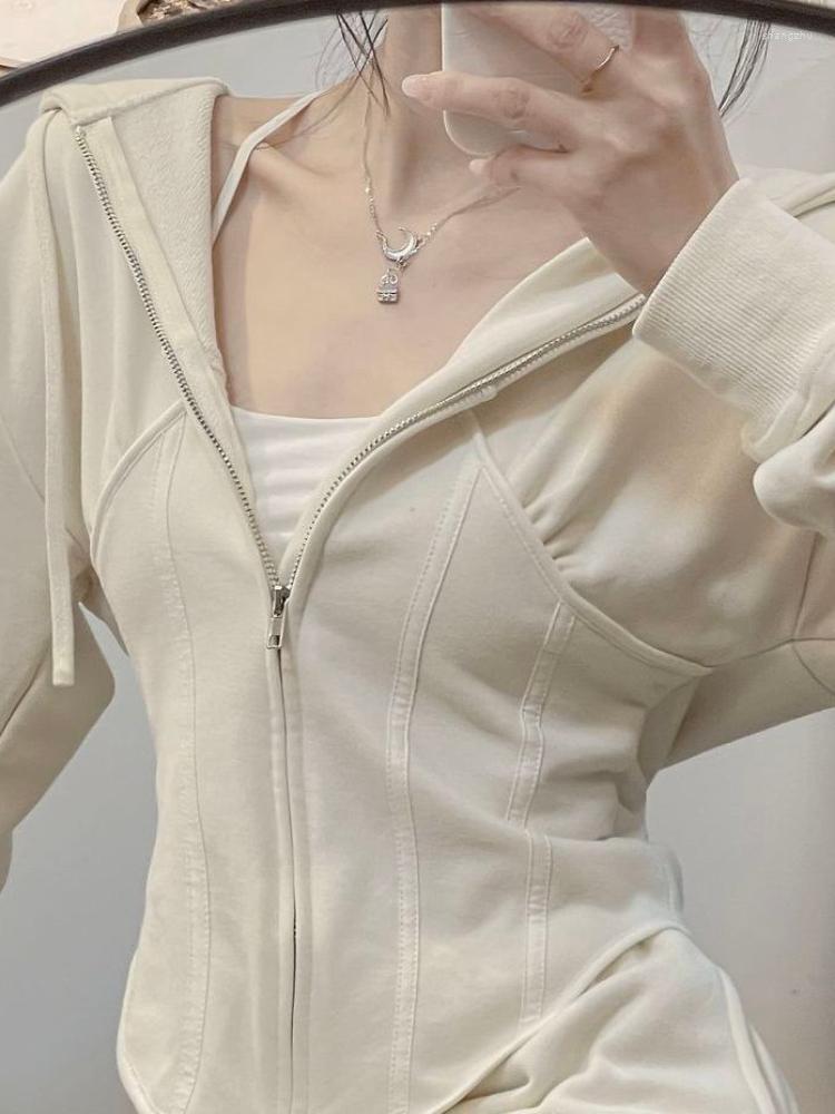 Women's Hoodies Deeptown Y2K Hip Hop Zip Up Women Grunge Sexy Slim Long Sleeve Sweatshirts Casual All-match Chic Cropped Tops Sportwear, Apricot pants
Women's Hoodies Deeptown Y2K Hip Hop Zip Up Women Grunge Sexy Slim Long Sleeve Sweatshirts Casual All-match Chic Cropped Tops Sportwear, Apricot pants