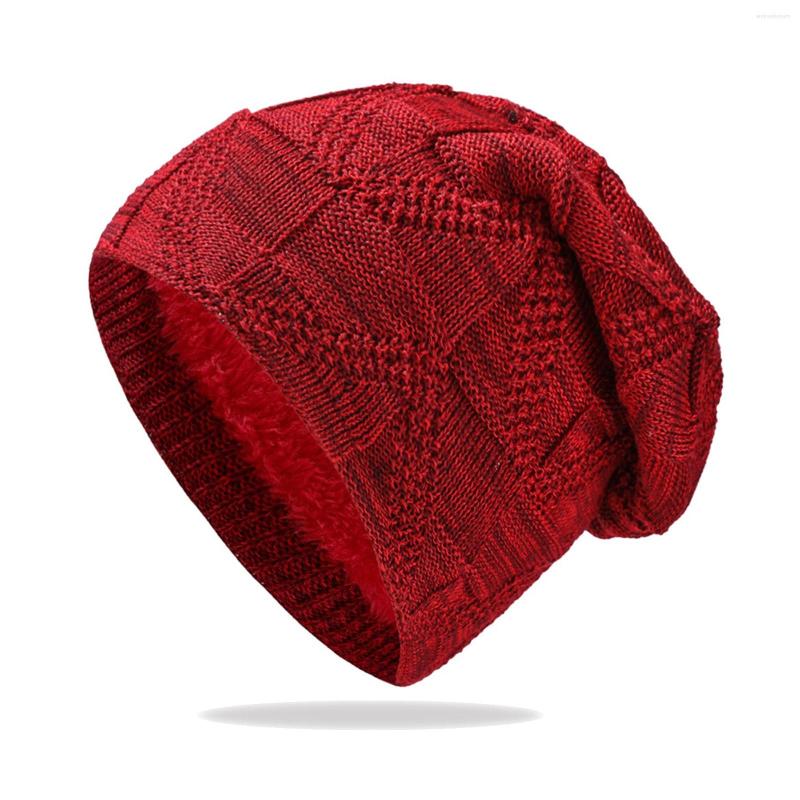 Berets Womens Mens Knitted Plaid Pullover Cap Fleece Thickened Windproof Warm Ear Guards
Berets Womens Mens Knitted Plaid Pullover Cap Fleece Thickened Windproof Warm Ear Guards