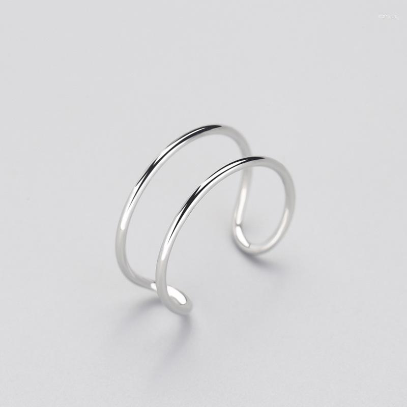 Wedding Rings Geometric Double Line Adjustable Ring Trendy Jewelry For Charm Women Bijoux