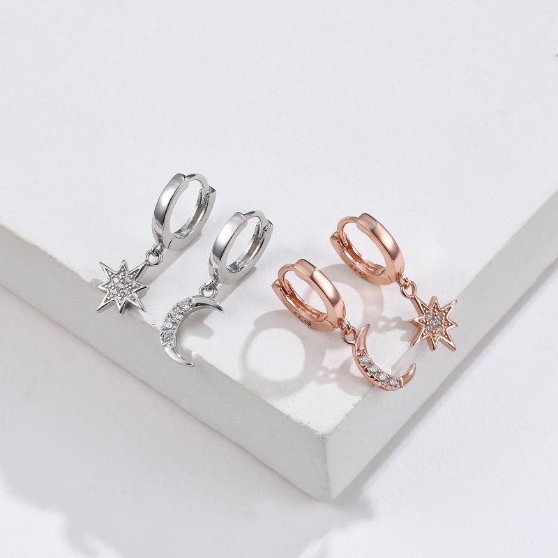 Stud Earrings S925 Sterling Silver Exquisite Star Moon Jewelry Women Fashion Zircon Ear Studs Ladies Pendant
Stud Earrings S925 Sterling Silver Exquisite Star Moon Jewelry Women Fashion Zircon Ear Studs Ladies Pendant
