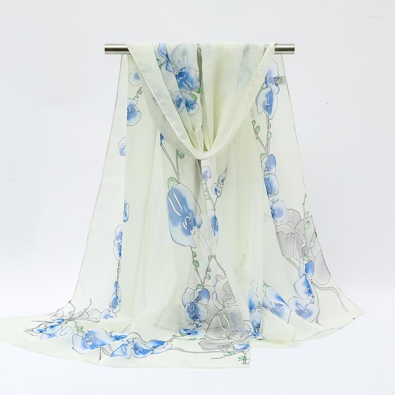 Scarves Chiffon Floral Print Silk Scarf Fashion Women Printing Long Soft Wrap Simulation Shawl Beach Gift
Scarves Chiffon Floral Print Silk Scarf Fashion Women Printing Long Soft Wrap Simulation Shawl Beach Gift