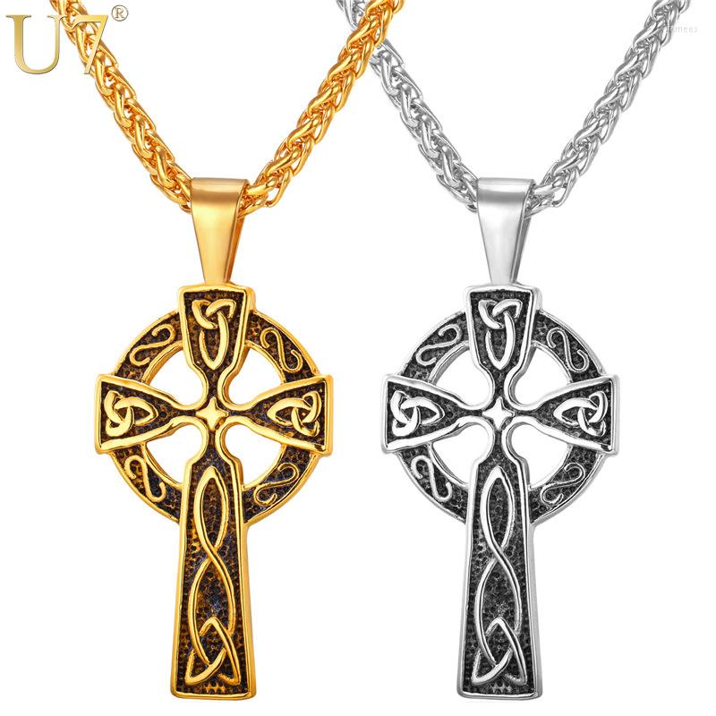 Pendant Necklaces U7 Cross Irish Knot Necklace For Men Stainless Steel Triquetra Viking Triple Horn Of Odin Jewelry & P754
Pendant Necklaces U7 Cross Irish Knot Necklace For Men Stainless Steel Triquetra Viking Triple Horn Of Odin Jewelry & P754
