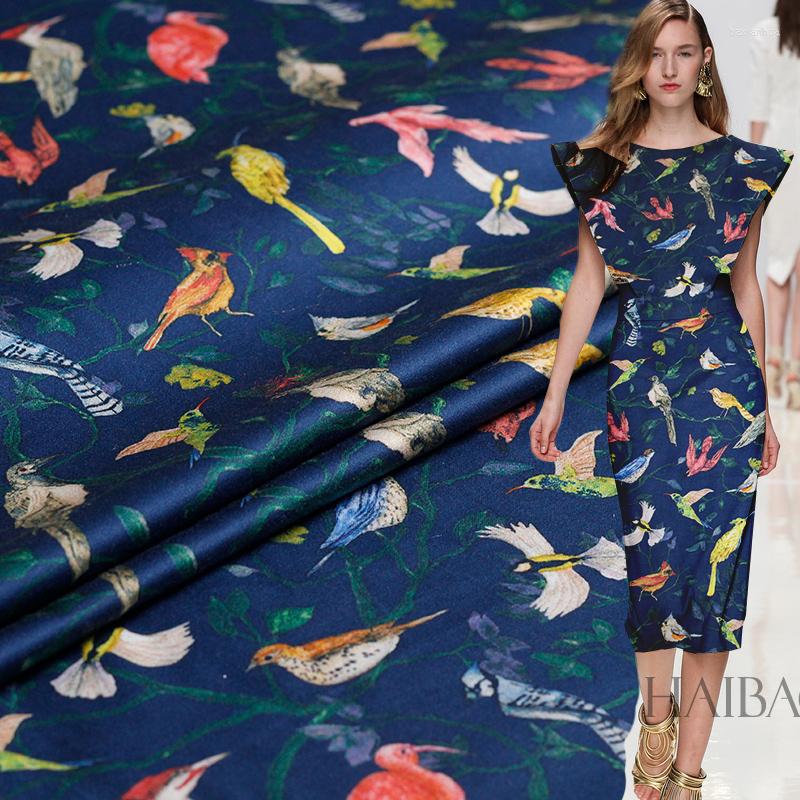 Clothing Fabric Pearlsilk Navy Blue Birds Printed Elastic Cotton And Spandex Garment Materials Spring Dress DIY Clothes Fabrics Free
Clothing Fabric Pearlsilk Navy Blue Birds Printed Elastic Cotton And Spandex Garment Materials Spring Dress DIY Clothes Fabrics Free