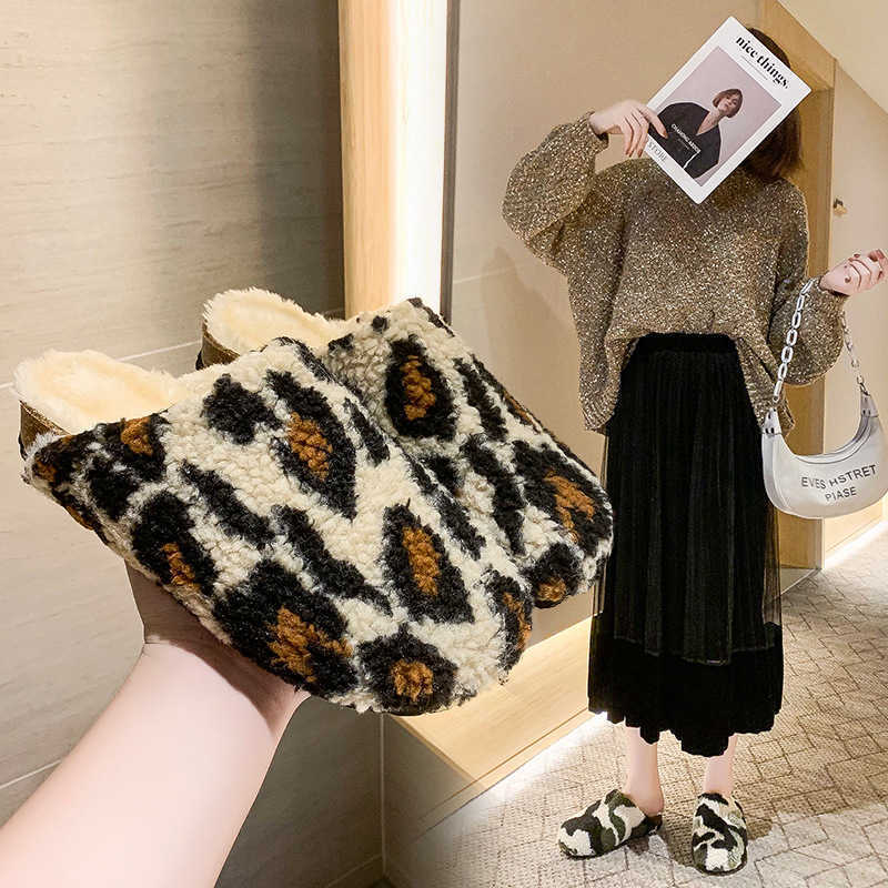 Slippers 2023 Winter New Large Size Half Slipper Female Sheep Curly Wool Warm Thick Bottom Leopard Print Cotton 0930, Black
Slippers 2023 Winter New Large Size Half Slipper Female Sheep Curly Wool Warm Thick Bottom Leopard Print Cotton 0930, Black