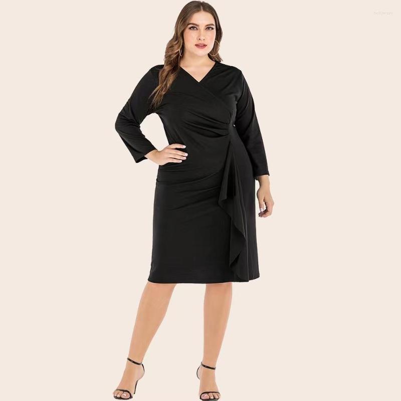 Plus Size Dresses Sexy Slim High Stretch V-Neck Long Sleeve Black Dress MINI Club Party Knit Cotton
Plus Size Dresses Sexy Slim High Stretch V-Neck Long Sleeve Black Dress MINI Club Party Knit Cotton