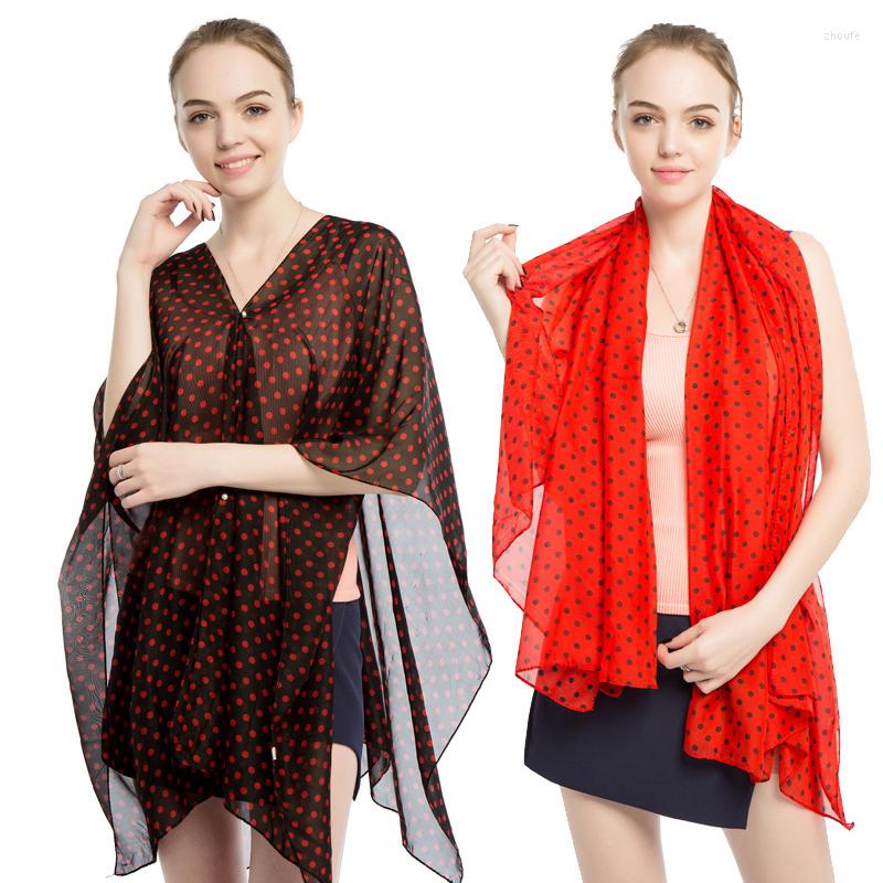 Scarves Women Chiffon Pareo Scarf Beach Sarongs Summer Cover Up Polka Dot Pattern Multi-Use Shawl With Pearl
Scarves Women Chiffon Pareo Scarf Beach Sarongs Summer Cover Up Polka Dot Pattern Multi-Use Shawl With Pearl