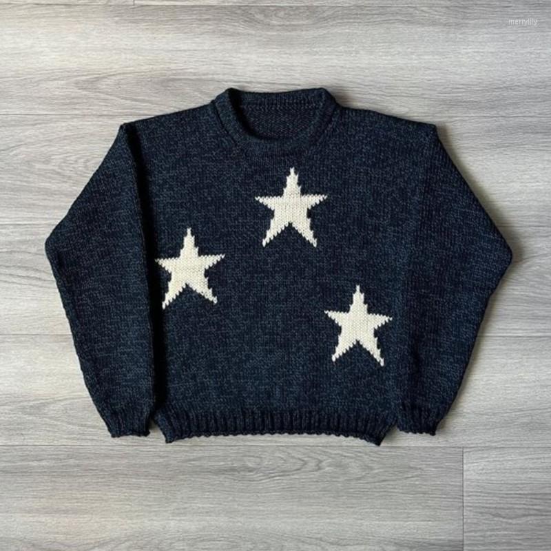 Men's Sweaters Men Vintage Streetwear Star Printed Sweater Aesthetic Fashion O-neck Long Sleeve Oversize Women Pullover Harajuku Casual, Black02
Men's Sweaters Men Vintage Streetwear Star Printed Sweater Aesthetic Fashion O-neck Long Sleeve Oversize Women Pullover Harajuku Casual, Black02