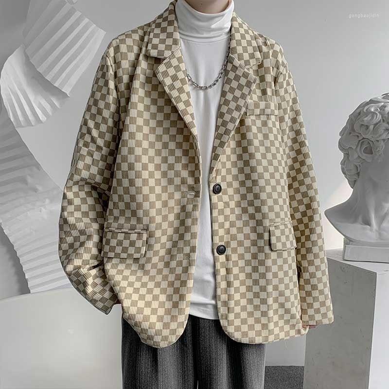 Men's Suits Plaid Checkerboard Print Men's Silhouette Loose Corduroy Suit Coat Casual Spring And Winter 2022 Single Breasted Blazer, Black
Men's Suits Plaid Checkerboard Print Men's Silhouette Loose Corduroy Suit Coat Casual Spring And Winter 2022 Single Breasted Blazer, Black