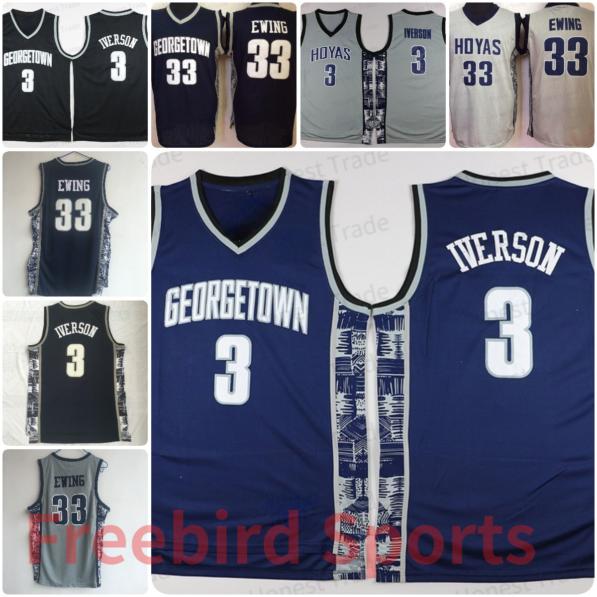 NCAA 3 Allen Iverson Basketball Jersey 33 Patrick Ewing Georgetown Hoyas College Mens Basketball Jerseys Stitched Grey Blue, Men jersey
NCAA 3 Allen Iverson Basketball Jersey 33 Patrick Ewing Georgetown Hoyas College Mens Basketball Jerseys Stitched Grey Blue, Men jersey