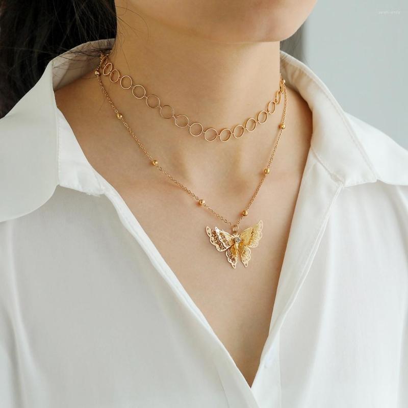 Chains Women Girls Layered Necklace Set Crystal Butterfly Pendant Clavicle Bohemia Style Jewelry Accessories
Chains Women Girls Layered Necklace Set Crystal Butterfly Pendant Clavicle Bohemia Style Jewelry Accessories